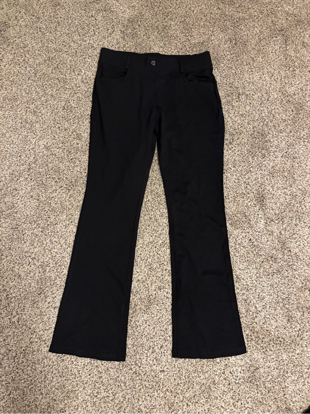 WILLIT Black Stretch Front-Button Pants